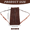 Flocking Fibre Drawstring Backpacks with PU Leather Straps and Alloy Clasps ABAG-WH20019-02B-2
