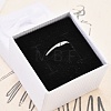 Rhodium Plated 925 Sterling Silver Adjustable Rings RJEW-S397-01P-06-3