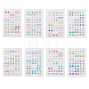 8 Sheets 8 Styles 3D Gems Earring Stickers for Girls DIY-FH0005-30-1