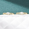 Oval Brass Micro Pave Clear Cubic Zirconia Hoop Earrings EJEW-H178-14G-2