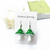 Alloy & Resin Mushroom Dangle Earrings FS-WGBD217-08-1