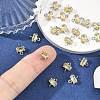 SHEGRACE Brass Pave Cubic Zirconia Rectangle Connector Charms XGRQ2O670-438C-P-5