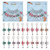 Alloy Enamel & Acrylic Pendant Locking Stitch Markers HJEW-AB00121-1