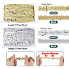 20 Yards 2 Colors Polyester with Paillette Lace Trim Ribbon OCOR-PH0036-49-2