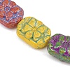 Painted Glass Beads Strands GLAA-F133-07F-2