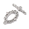 Brass Micro Pave Clear Cubic Zirconia Toggle Clasps KK-S403-17P-3