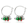 Christmas Theme Alloy Plastic Chandelier Earrings FS-WG6FBD6-02-1