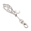Moon Alloy Swivel Lobster Claw Clasps & Brass Cable Chains AJEW-JB01337-03-4
