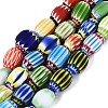 Handmade Millefiori Glass Barrel Beads LA-N002-05-1