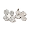 Non-Tarnish 304 Stainless Steel Stud Earrings Findings LS-EJEW-I281-43P-2