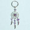 Natural Amethystwith Aolly Keychain PW-WG49538-02-1