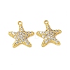 Brass Micro Pave Cubic Zirconia Pendants KK-C086-08G-1