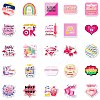 50Pcs Paper Waterproof Stickers PW-WGBC00F-01-5