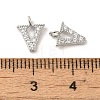 Initial Letter Brass Micro Pave Cubic Zirconia Pendants ZIRC-F008-V-3