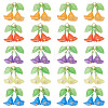 50Pcs 5 Colors Transparent Acrylic Pendants PALLOY-SZ00070-1