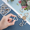 WADORN 16Pcs 2 Style Alloy Spring Gate Rings FIND-WR0001-93-5