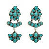 Bohemian Style Alloy & Synthetic Turquoise Dangle Stud Earrings FS-WG84B64-02-2