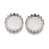 304 Stainless Steel Cabochon Settings STAS-P249-12P-1