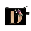 Initial Letter with Flower Cosmetic Bag PW-WG1F7F6-01-1