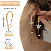10 Pairs Brass Twist Rope Shape Earring Hooks KK-BC0008-53-2