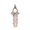 Natural Rose Quartz Pointed Big Pendants PW-WG9A7F3-02-1