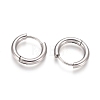 Tarnish Resistant 202 Stainless Steel Huggie Hoop Earrings A-EJEW-F111-16mm-P-2