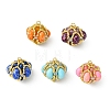 Dyed Natural Malaysia Jade & Synthetic Imperial Jasper & Glass Seed Beaded Pendants PALLOY-MZ01365-1