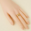304 Stainless Steel with Natural Shell Cuff Open Rings for Women NU0412-4-2