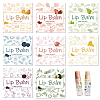 CRASPIRE 80Pcs 8 Style Custom Lip Balm DIY Label Sticker DIY-CP0007-95G-1