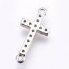 Brass Micro Pave Cubic Zirconia Links LS-ZIRC-E152-43P-RS-2