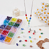 300Pcs 15 Colors Transparent Electroplate Glass Beads Strands EGLA-SP0001-41-4