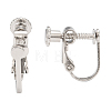 Brass Screw On Clip-on Earring Findings KK-L164-02P-2