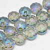 Electroplate Glass Beads Strands EGLA-Q084-12mm-06-1