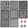1 Bag Square Acrylic Clay Templates DIY-BC0017-60-1
