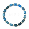 Natural Gemstone & Synthetic Non-magnetic Hematite Beaded Stretch Bracelets for Women Men BJEW-JB13827-4