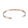 Ion Plating(IP) 304 Stainless Steel Cuff Bangles BJEW-K173-02RG-3