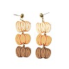 Thanksgiving Day Pumpkin Acrylic Glitter Powder Dangle Stud Earrings FS-WGE72CC-01-3