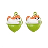 Baking Paint Zinc Alloy Pendants AL-CBA032C-06-1
