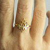 Hollow Out Lotus Brass Finger Rings FS-WG83FEB-06-2