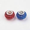 Grade A Rhinestone European Beads CPDL-H001-12x9mm-M-2
