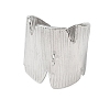 Textured Bark 304 Stainless Steel Cuff Rings Components SA-CBA45D5-12P-2