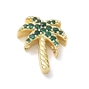 Brass with Emerald Rhinestone Beads CU-CBAEC29-02G-1