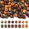 160Pcs 8 Styles Sandalwood Beads WOOD-YW0001-96-1