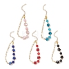 Glass & Natural Mixed Gemstone Beads Link Chain Bracelets BJEW-JB13231-2