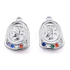 Brass Micro Pave Colorful Cubic Zirconia Pendants KK-N216-578P-2