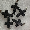Natural Lava Rock Pendants G-PW0006-02P-18-1
