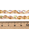 Transparent Electroplate Glass Beads Strands EGLA-N023-6x8mm-A05-4