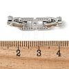 Brass Pave Clear Cubic Zirconia Fold Over Clasps KK-M320-25P-3