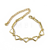 Electroplate Alloy Link Bracelets BJEW-T012-002-4