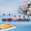 6Pcs 3 Style Chunky Glass Ball Wishing Bottle Ornament AJEW-DR0001-06-4